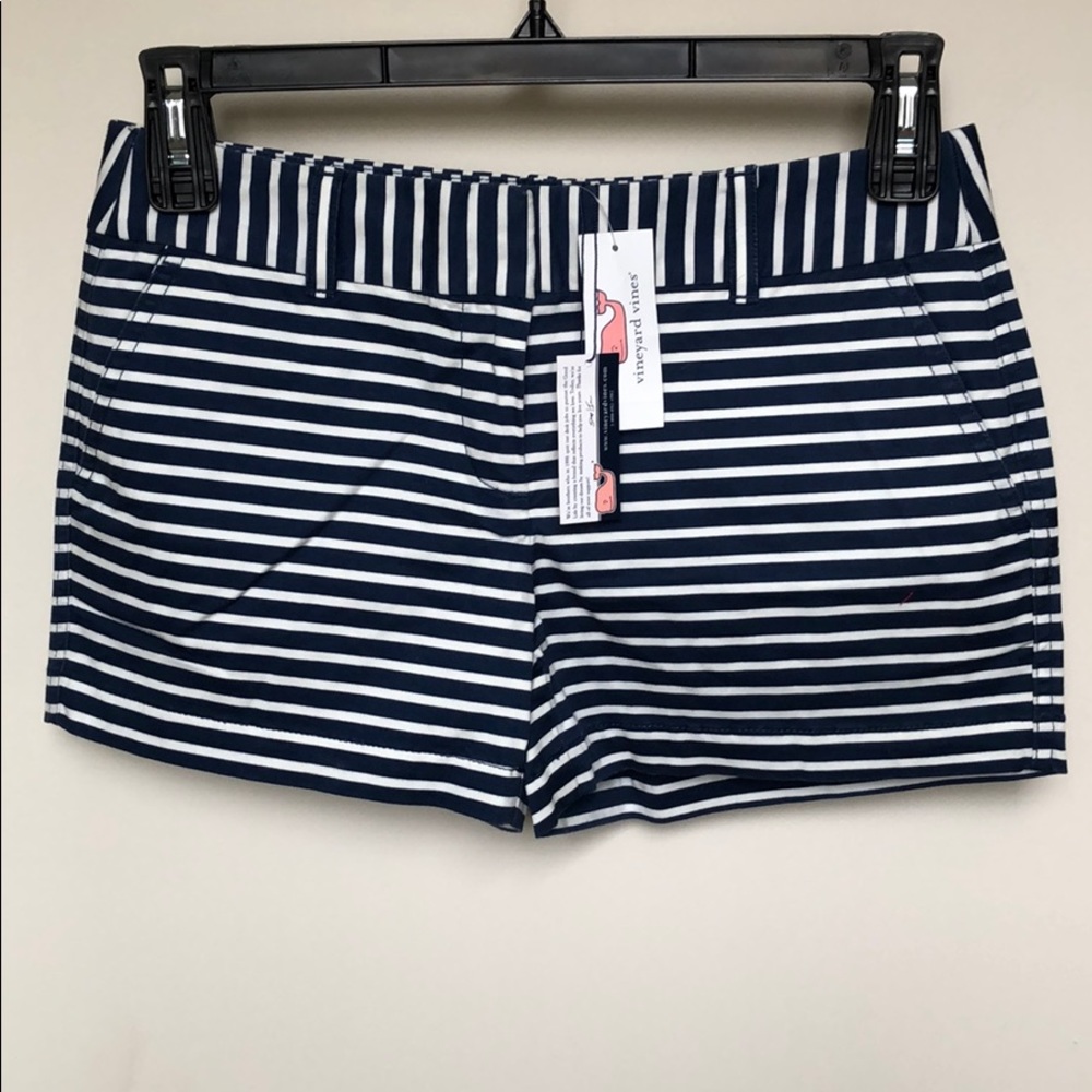 New blue and white striped vineyard vines shorts
